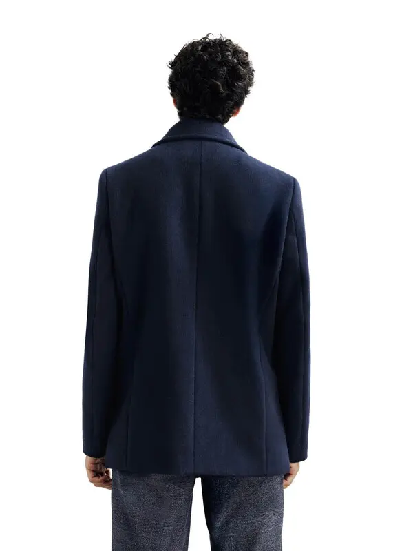 Wool Blend Pea Coat 1 Image