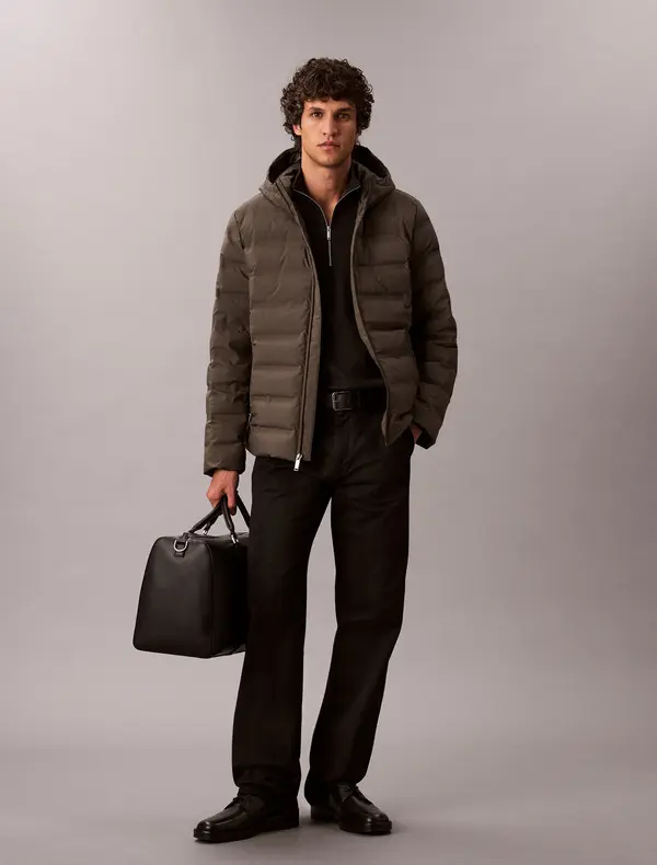 Packable Embossed Logo Quilted Puffer Jacket 1 Image