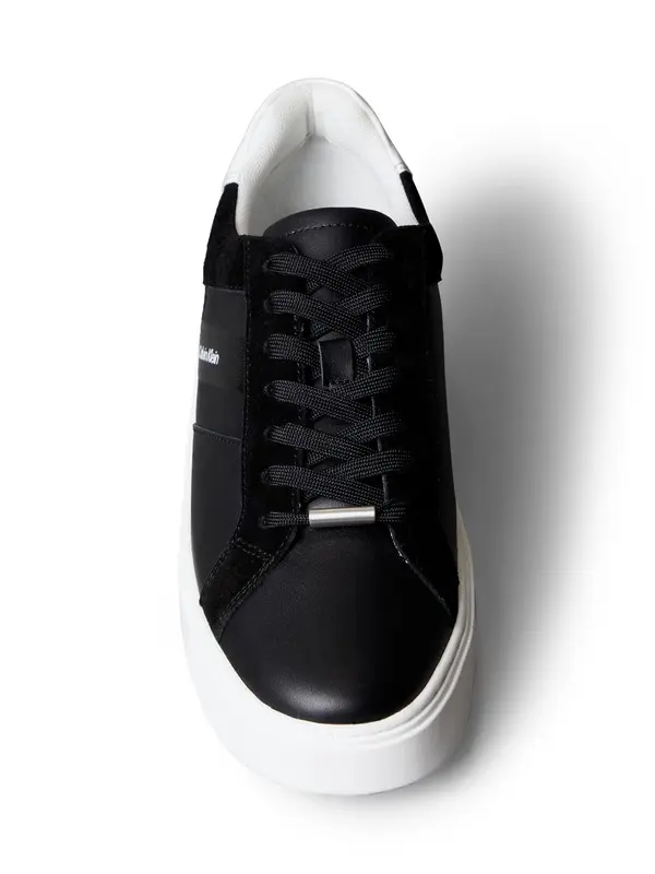 Leather and Suede Flexible Sole Trainers 4 Image