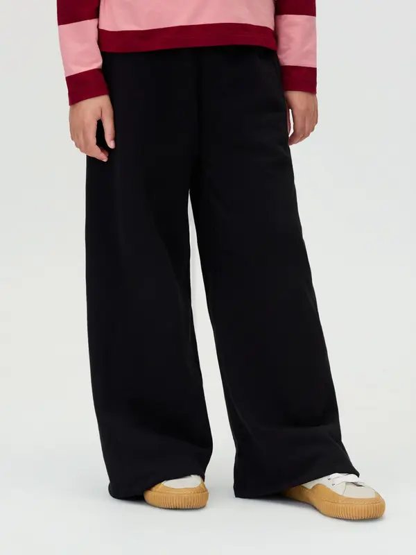 Wide Leg Pintuck Joggers 1 Image