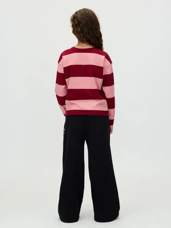 Wide Leg Pintuck Joggers 2 Image