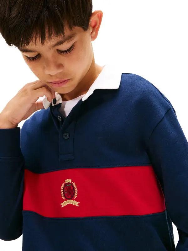 TH Crest Long Sleeve Polo Shirt 3 Image
