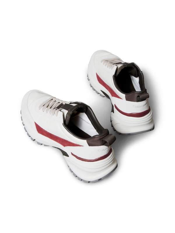 Suede and Nylon Runner Trainers 3 Image