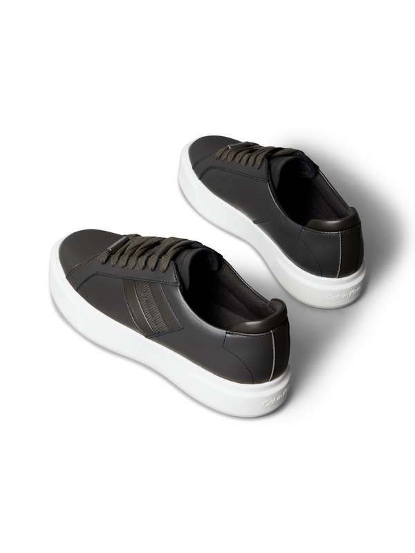 Leather Logo Tape Trainers 2 Image