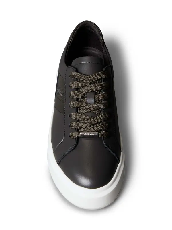 Leather Logo Tape Trainers 5 Image