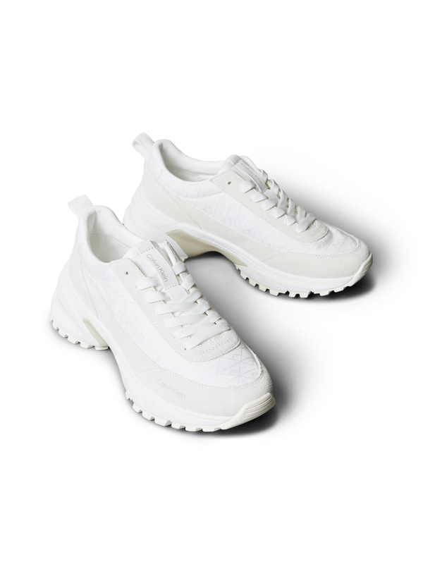 Suede and Emblem Logo Nylon Trainers 3 Image