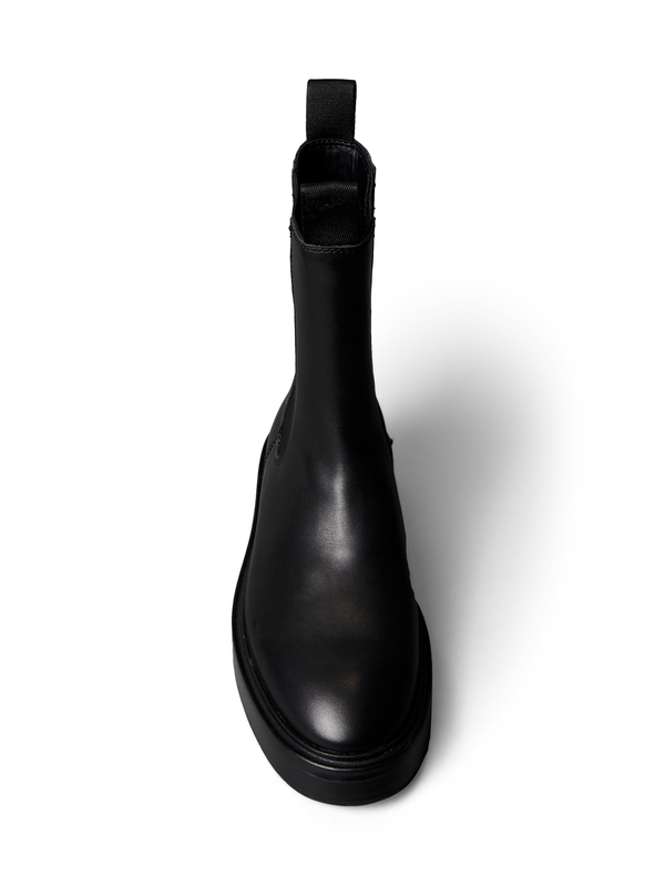 Leather Stacked Heel Chelsea Boots 2 Image