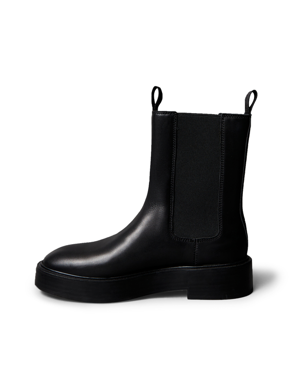 Leather Stacked Heel Chelsea Boots 3 Image