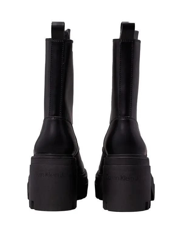 Leather Chunky Heeled Zip Boots 4 Image