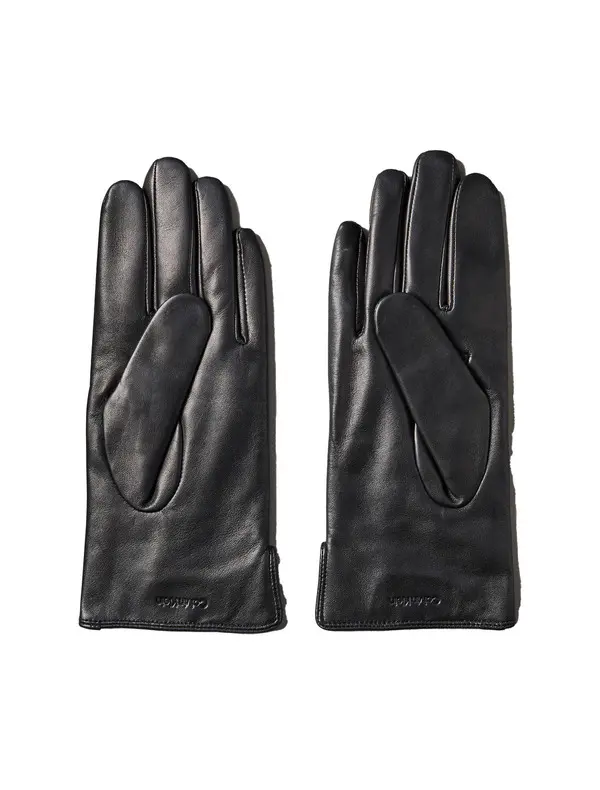 Soft Nappa Leather Emblem Logo Gloves 1 Image