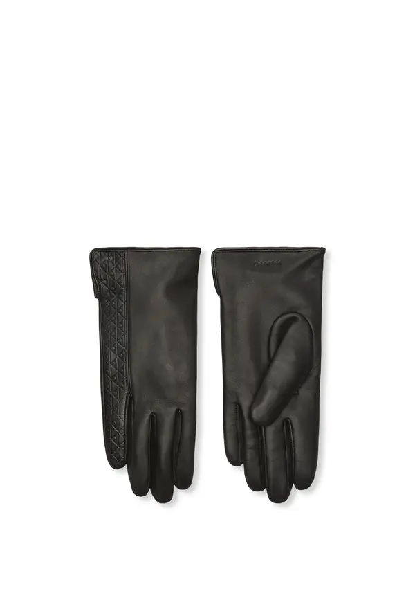 Soft Nappa Leather Emblem Logo Gloves 3 Image