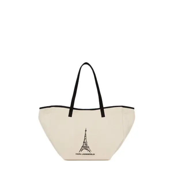 Canvas Tote Bag with Paris Skyline Illustration 1 Image