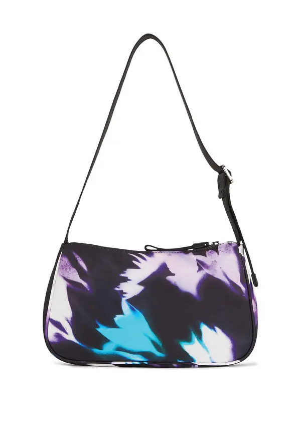 Abstract Graphic Print Baguette Shoulder Bag 3 Image
