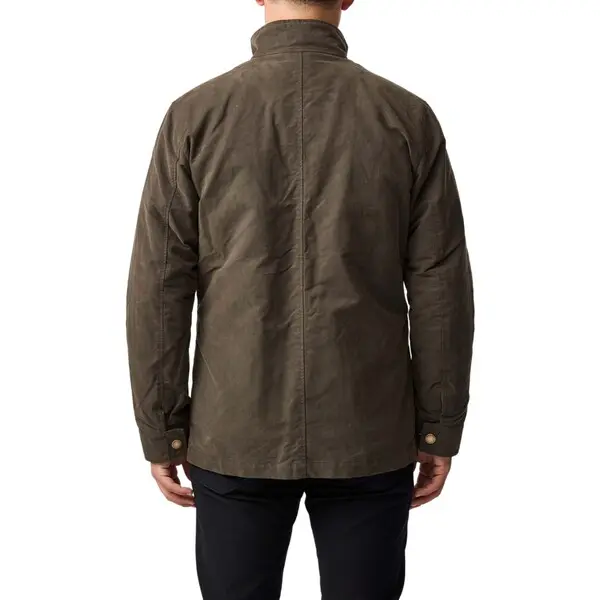 Waxed Canvas Utility Jacket with Four Pockets 2 Image