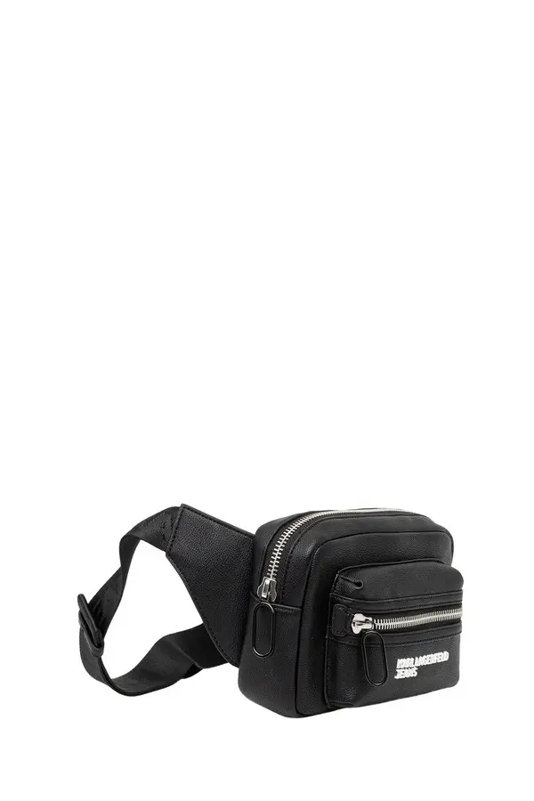 Logo Front-Zip Leather Belt Bag 1 Image