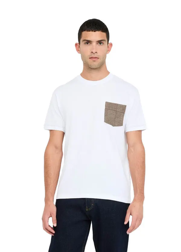 Cotton T-shirt with breast pocket 1 Image