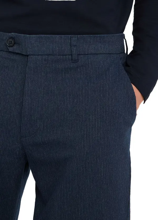 Pressed Pleat Chevron Trousers 3 Image