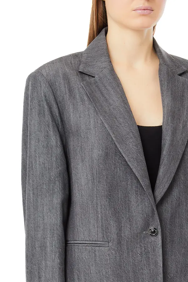 Single-breasted Lyocell Denim Blazer 1 Image