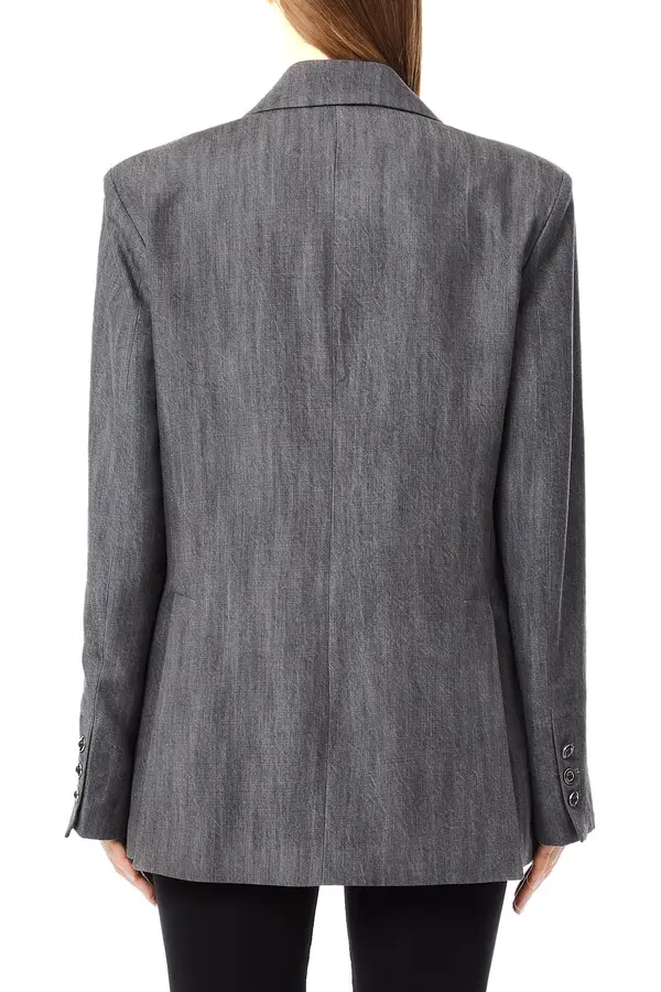 Single-breasted Lyocell Denim Blazer 2 Image