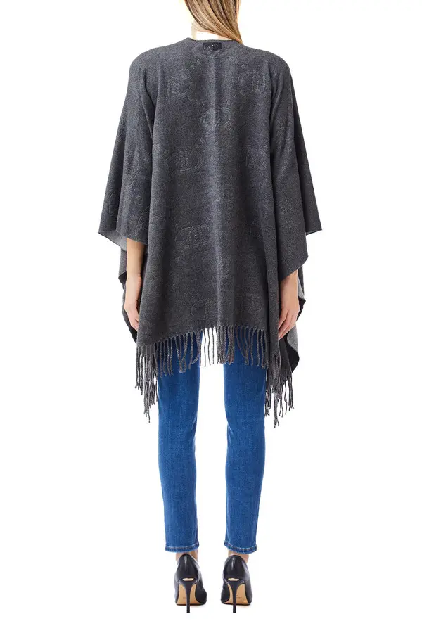 Poncho with Logo and Fringes 1 Image