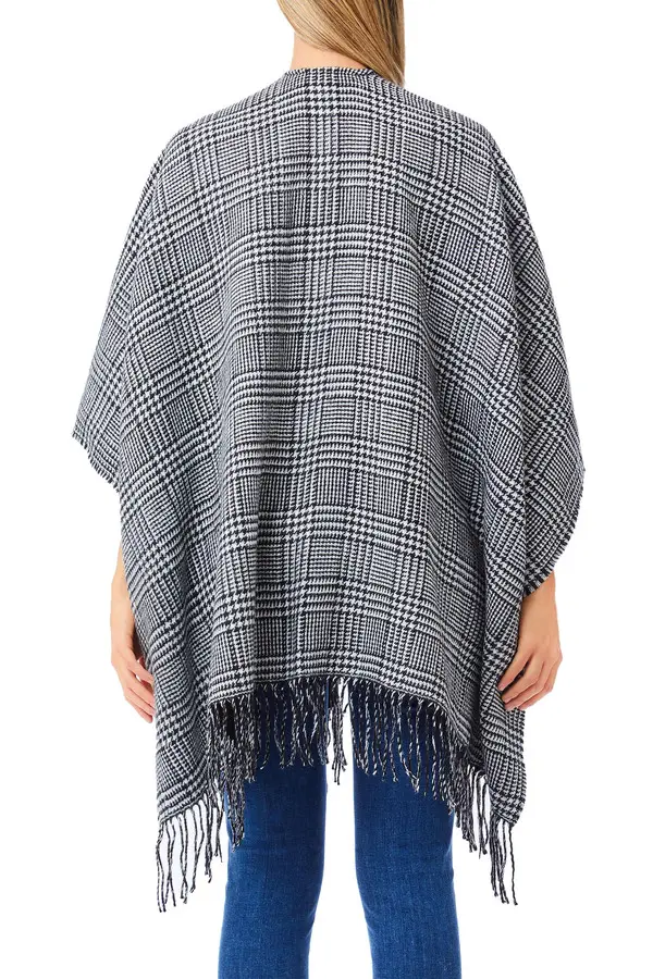 Glen Plaid Poncho 1 Image