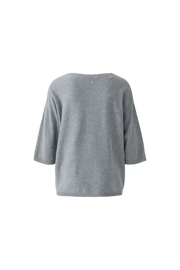 Knitted V-neck Short Sleeve Pullover 1 Image