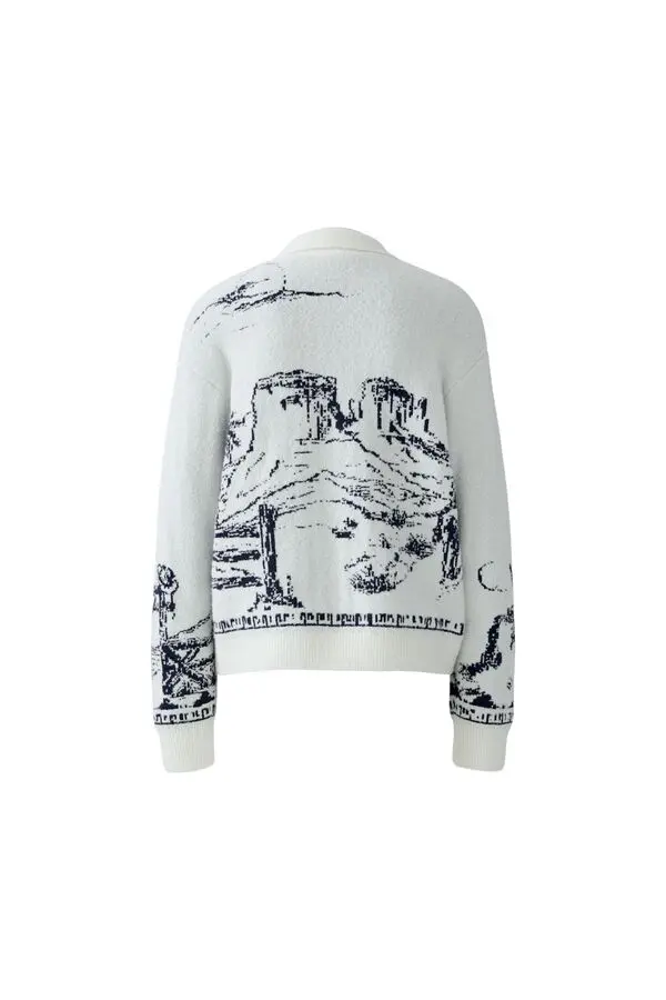 Cardigan with Cactus Scene Print 2 Image