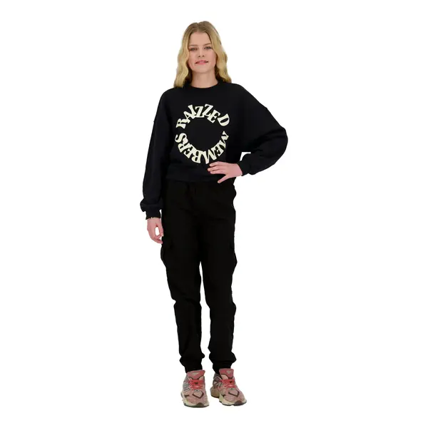 Crewneck Sweatshirt with Circle Graphic 2 Image