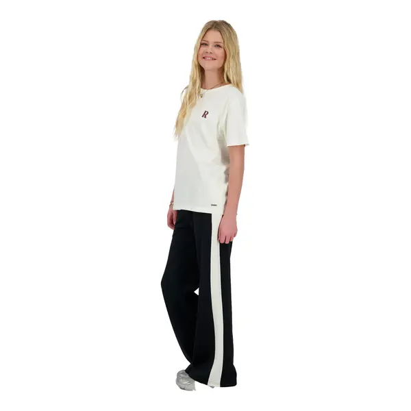 Flared Leg Pull-On Cotton Pants 2 Image