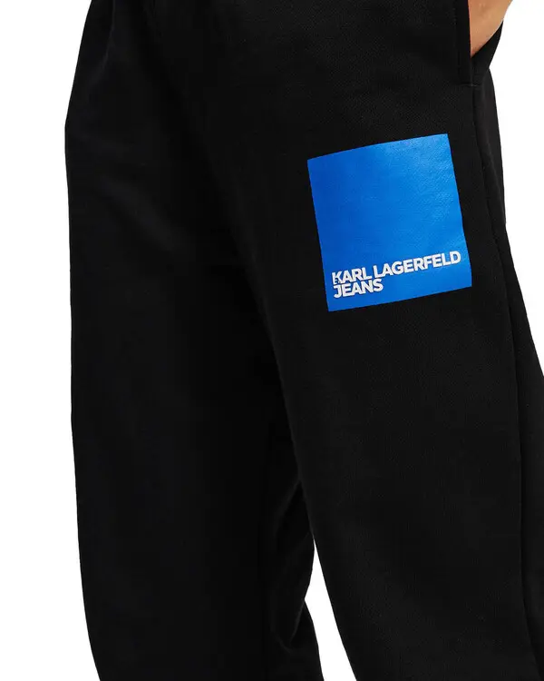 Tapered Legs Cotton Sweatpants with Box Logo 1 Image