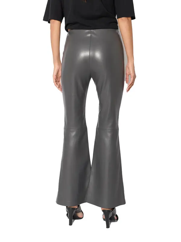 Flared Leather Pants 3 Image