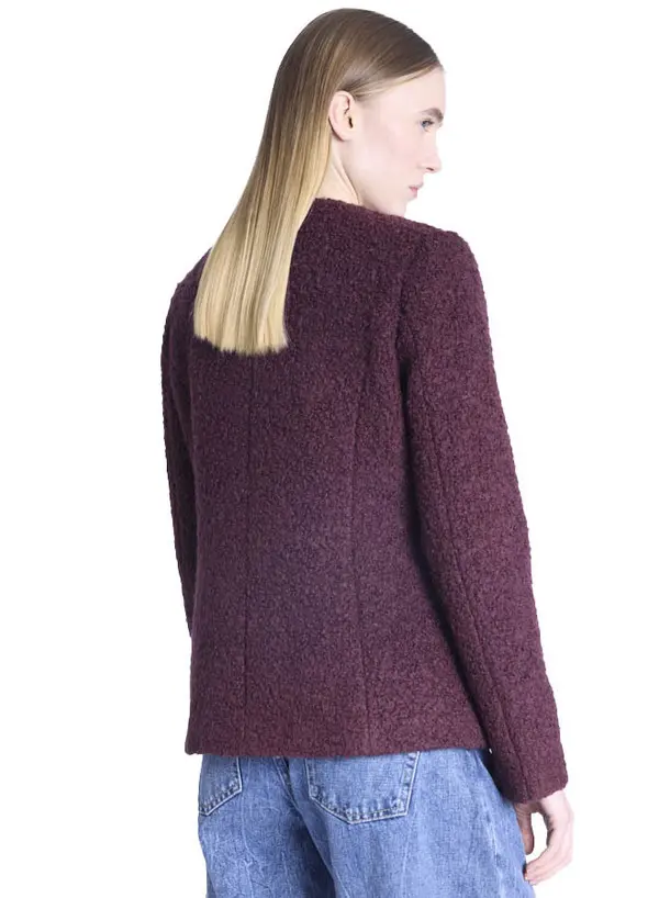 Curly Knit Long Jacket 2 Image