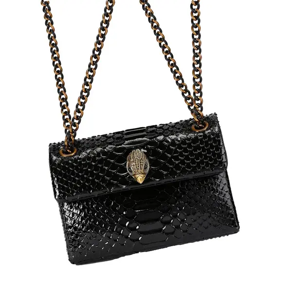 Leather Mini Kensington Snake Print Shoulder Bag 1 Image