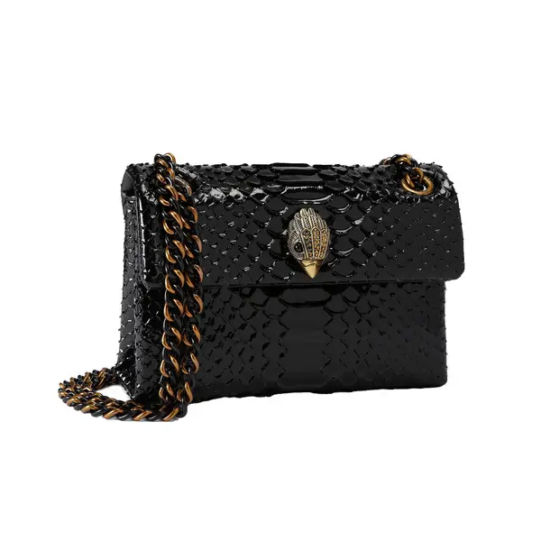 Leather Mini Kensington Snake Print Shoulder Bag 3 Image