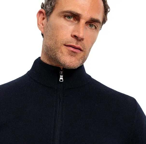 high neck Cardigan with Concealed Zip 2 Image