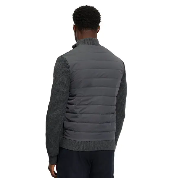 Padded Jacket with Knitted Sleeves 2 Image