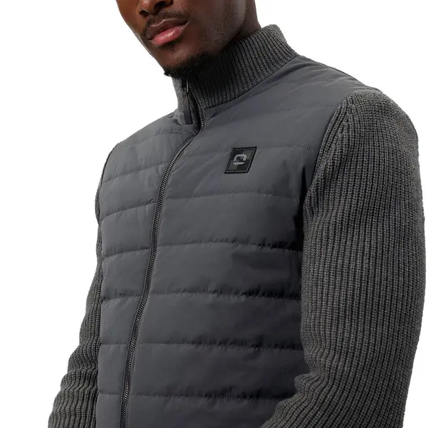 Padded Jacket with Knitted Sleeves 3 Image
