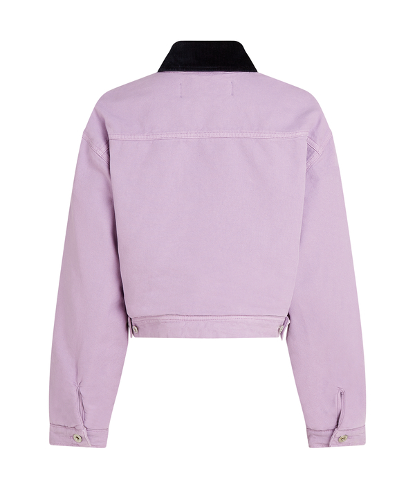 Zip-Up Jacket with Contrast Collar 1 Image