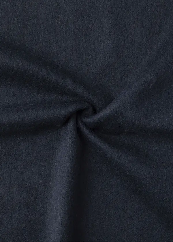 Solid Patch Cashemere Scarf with Fringes 1 Image