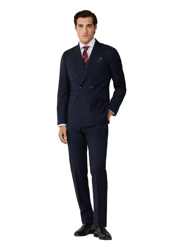 Wool Herringbone Double Breasted Suit 2 Image