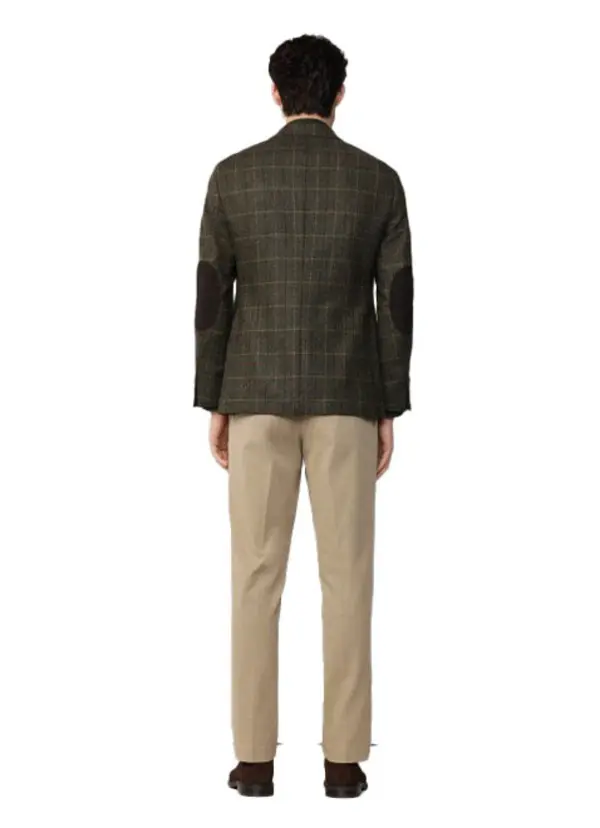 Wool-Cashmere Blend Tattersall Blazer 3 Image