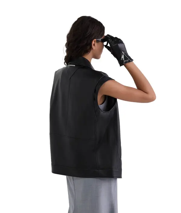 Leather Biker Vest 5 Image
