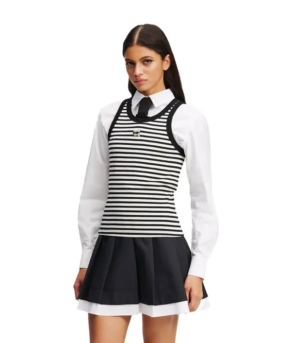 Striped Ribbed Tank Top 2 Image