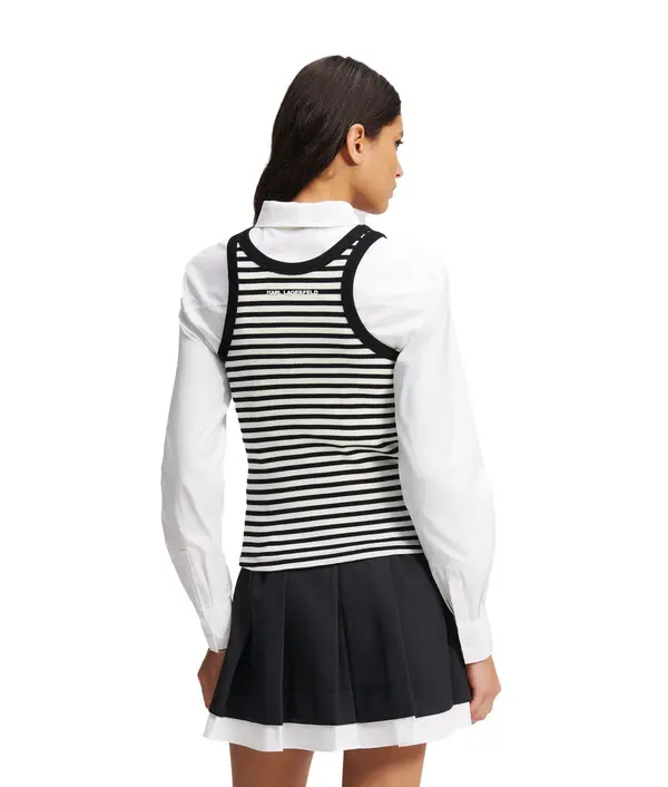 Striped Ribbed Tank Top 4 Image