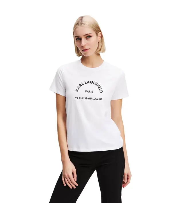 Short Sleeve T-shirt with Arch Logo Print 3 Image