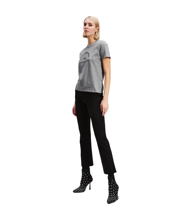 Short Sleeve T-shirt with Arch Logo Print 4 Image