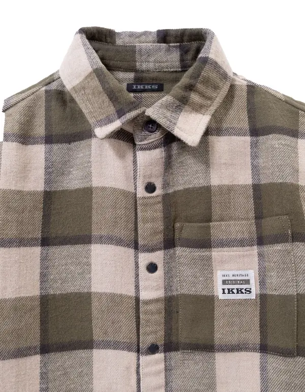 Long sleeves Checked Overshirt 1 Image