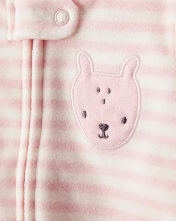 Baby Girl Deer Loose Fit Long-Sleeve Sleep & Play Pajamas - Pink 2 Image