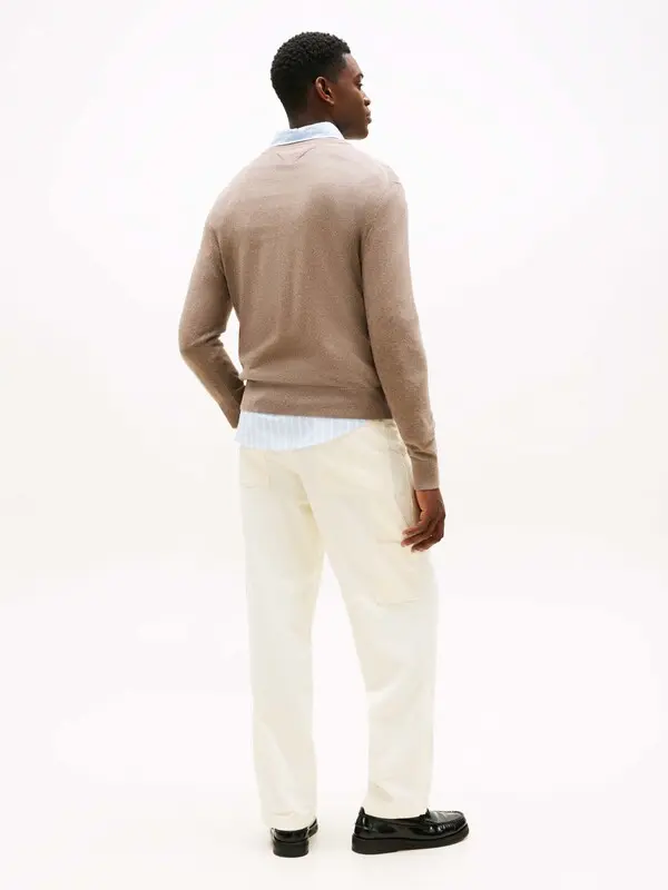 Cotton Cashmere Crew Neck Jumper  3 Image