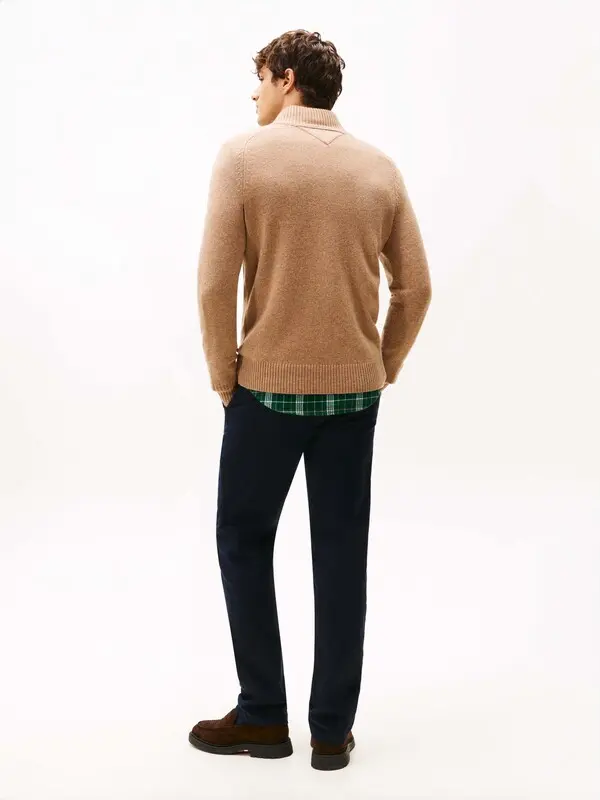 Pure Lambswool Half-Zip Jumper 3 Image